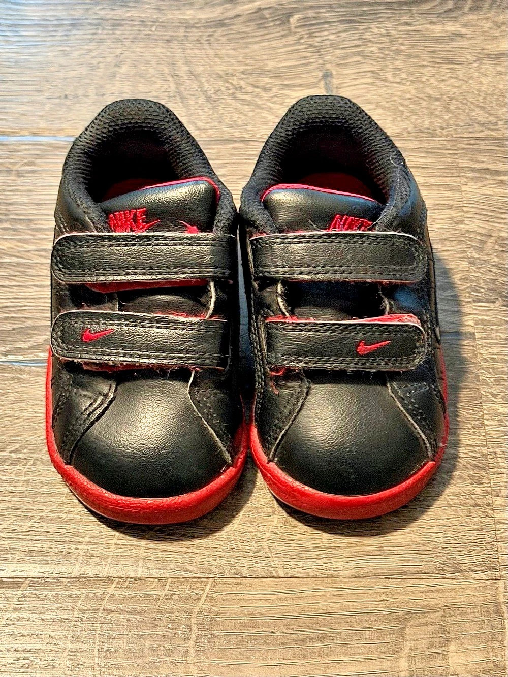 Nike Court Borough Low Recraft Infant/Toddler Shoes Kids Sneakers Black & Red
